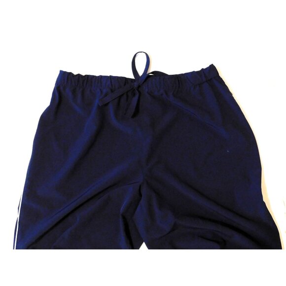 Reebok Womens Activewear Pants L Navy Blue Ankle Length Elastic Waist - Picture 3 of 7